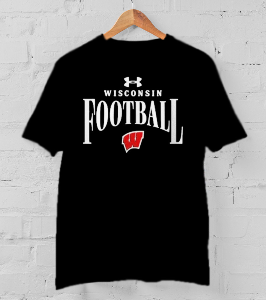 Wisconsin Badgers Football Jump Around 2026 Under Armour W T-Shirt