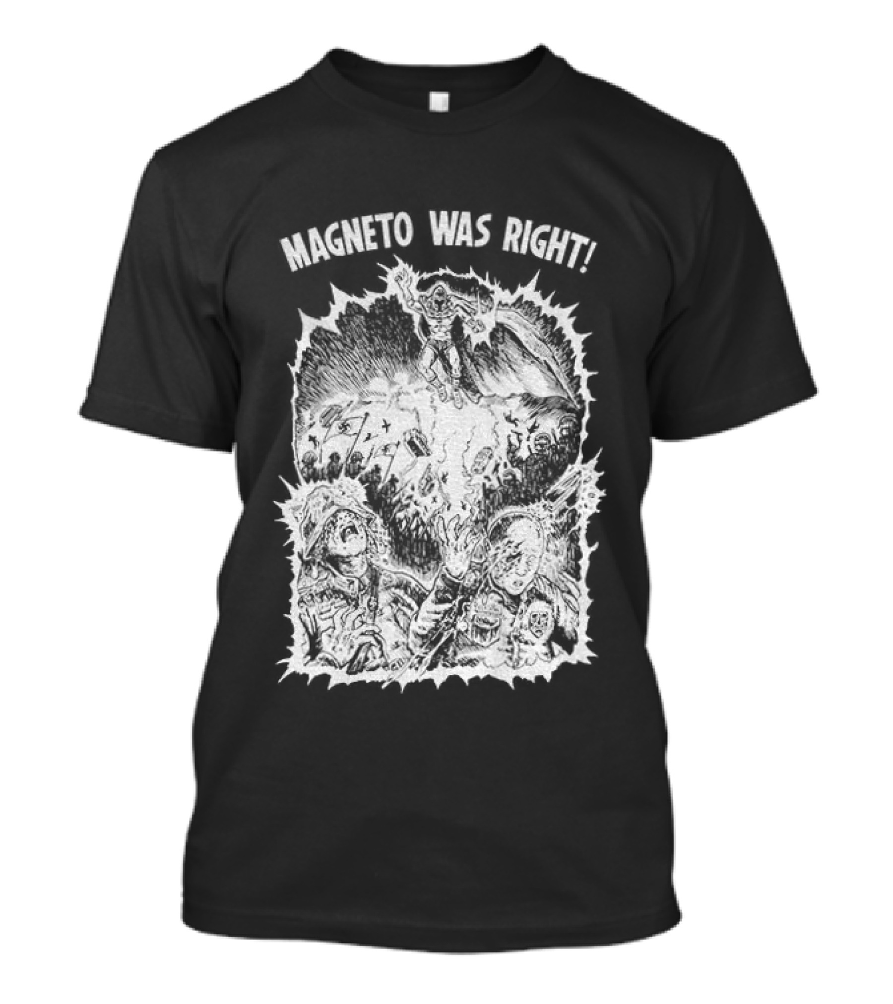 Magneto Was Right X Men Marvel Comic Hero Battle Scene T-Shirt