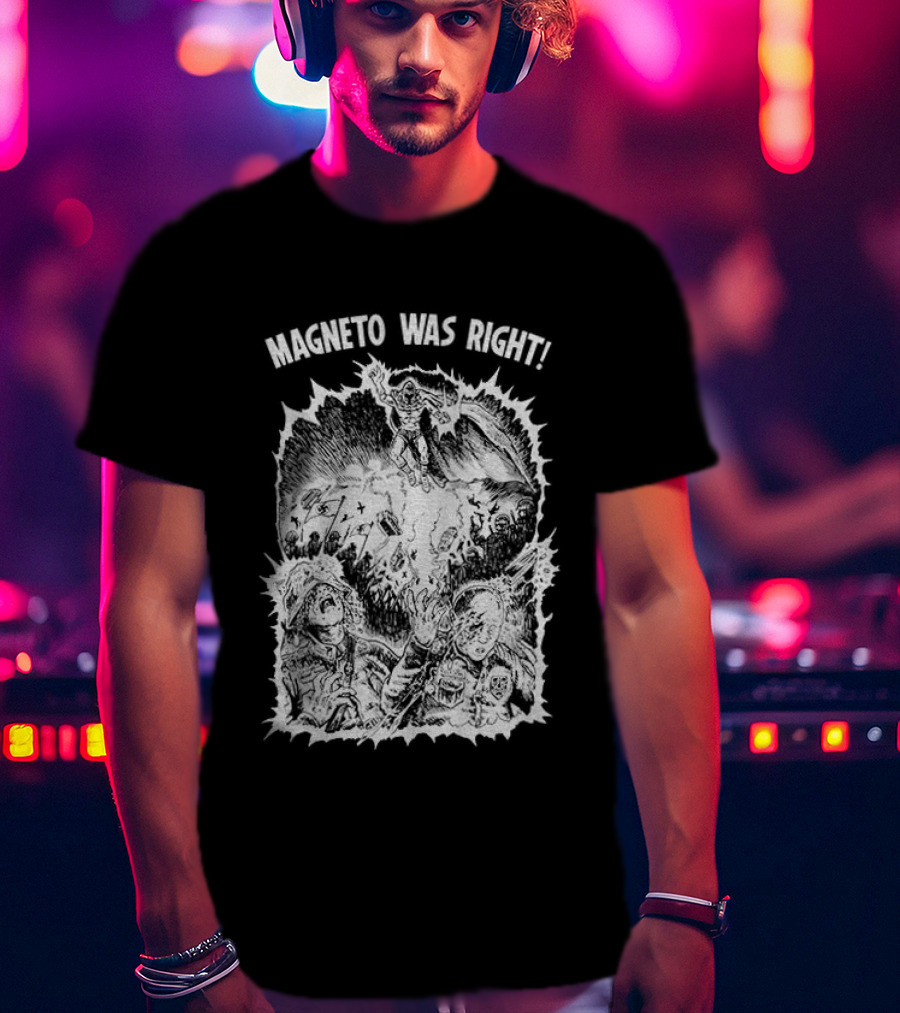 Magneto Was Right X Men Marvel Comic Hero Battle Scene T-Shirt