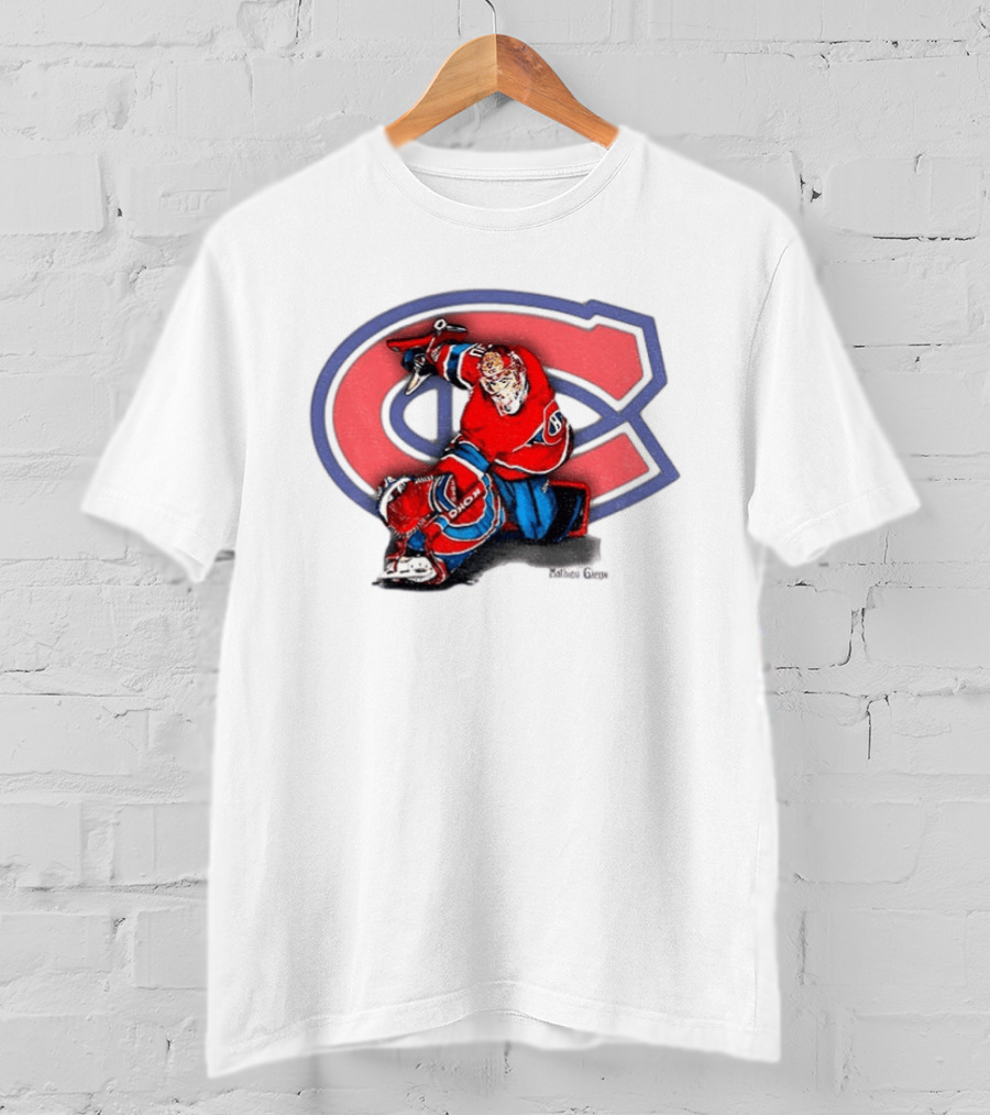 Montreal Canadiens Mathieu Garon NHL Hockey Goalie Player Image T-Shirt