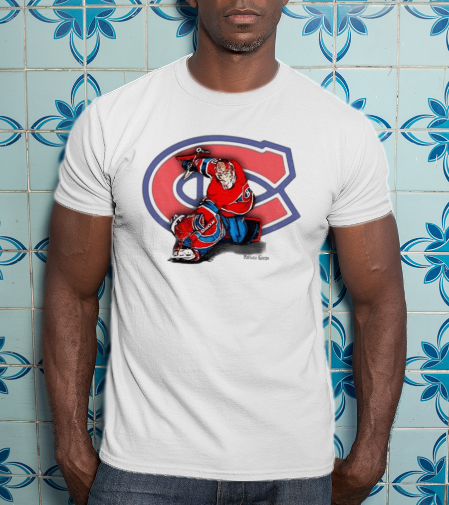 Montreal Canadiens Mathieu Garon NHL Hockey Goalie Player Image T-Shirt