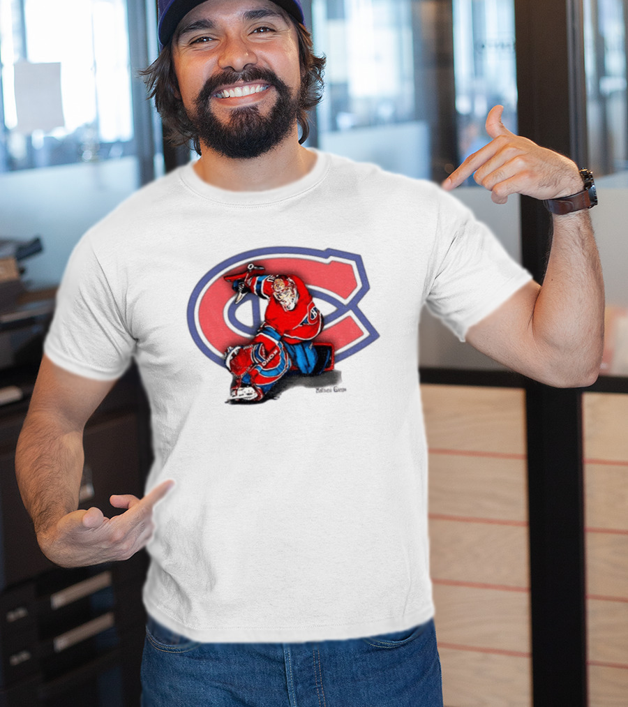 Montreal Canadiens Mathieu Garon NHL Hockey Goalie Player Image T-Shirt