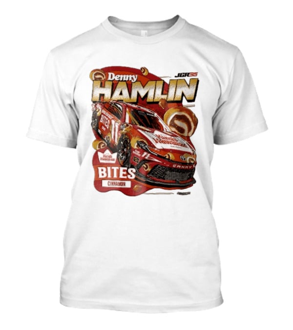Denny Hamlin JGR 11 NASCAR King's Hawaiian Bites Cinnamon Red Camry Race Car T-Shirt