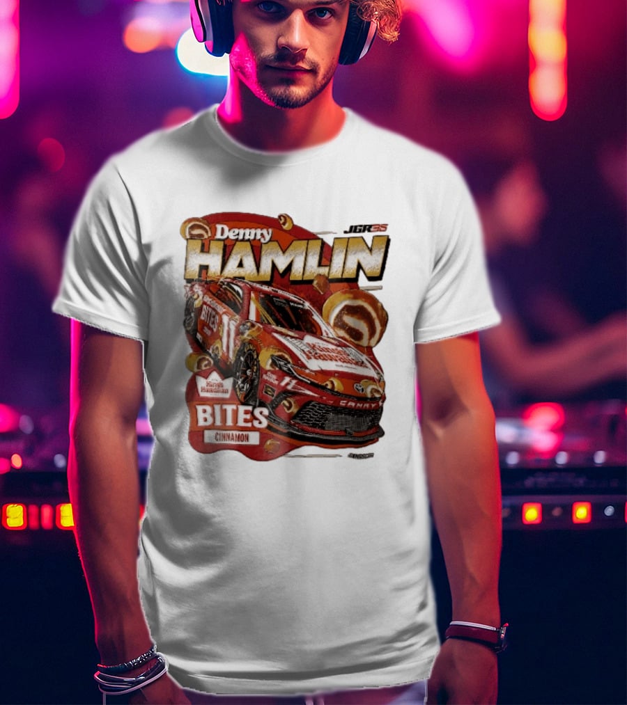 Denny Hamlin JGR 11 NASCAR King's Hawaiian Bites Cinnamon Red Camry Race Car T-Shirt