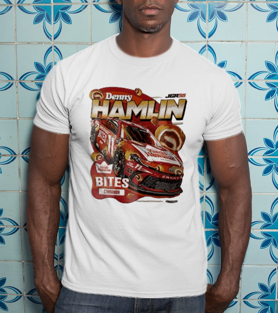 Denny Hamlin JGR 11 NASCAR King's Hawaiian Bites Cinnamon Red Camry Race Car T-Shirt