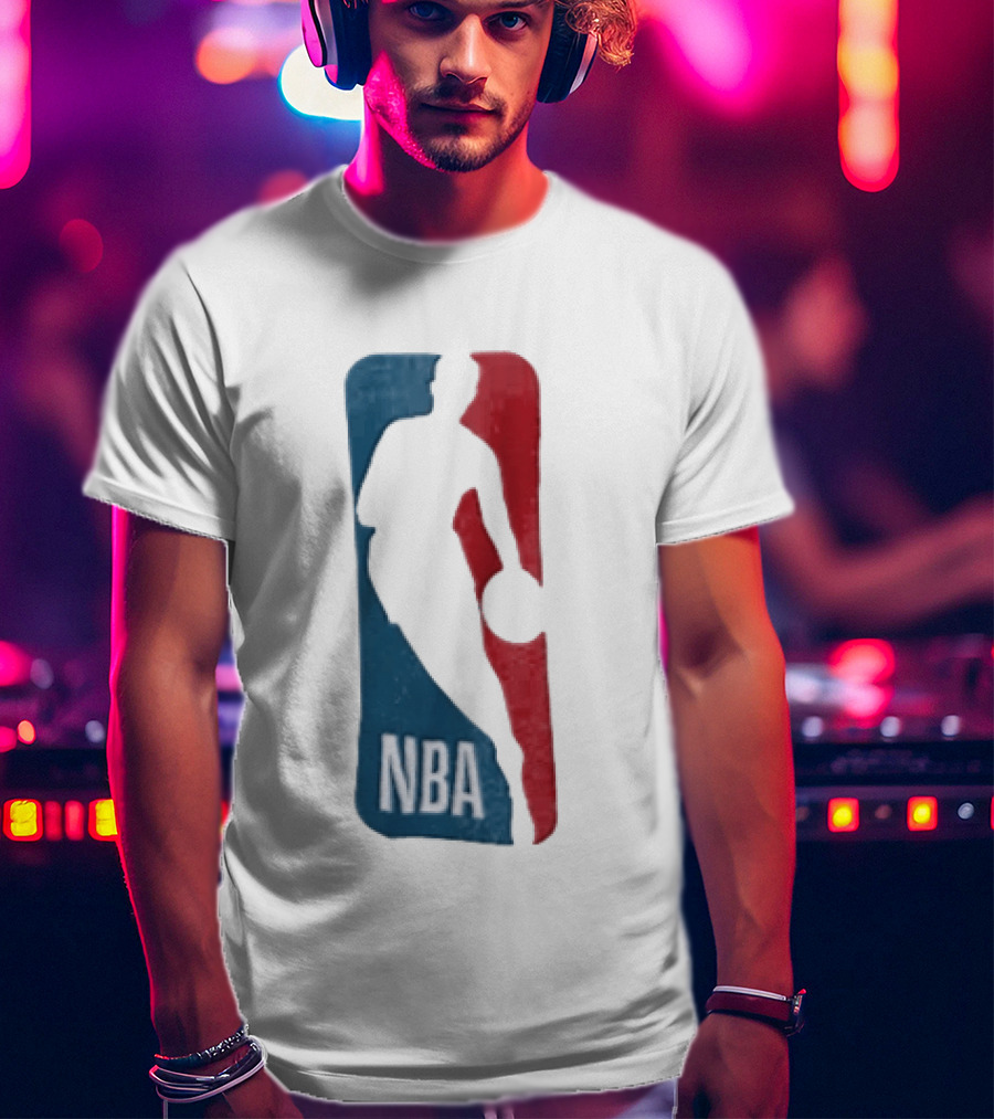 NBA National Basketball Association Blue Red Abstract T-Shirt