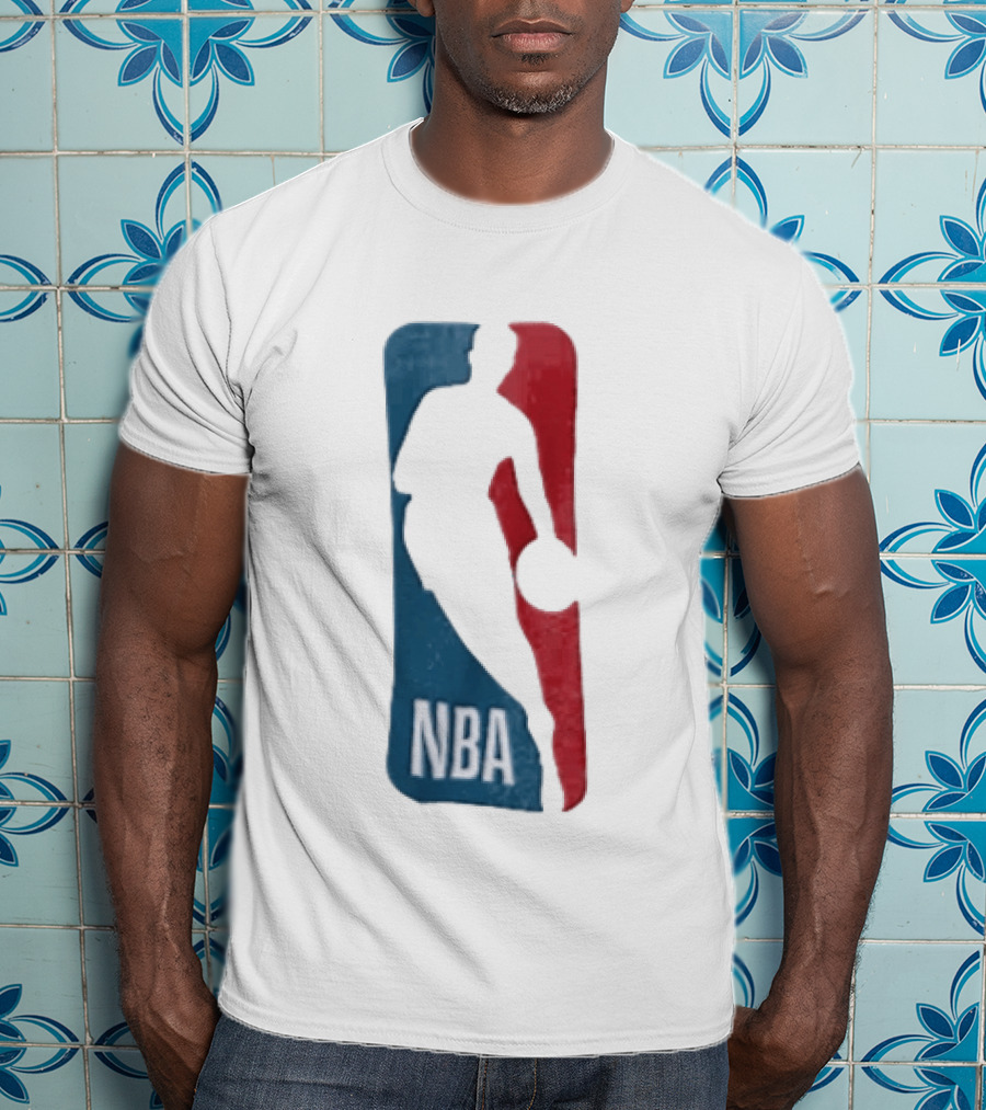 NBA National Basketball Association Blue Red Abstract T-Shirt