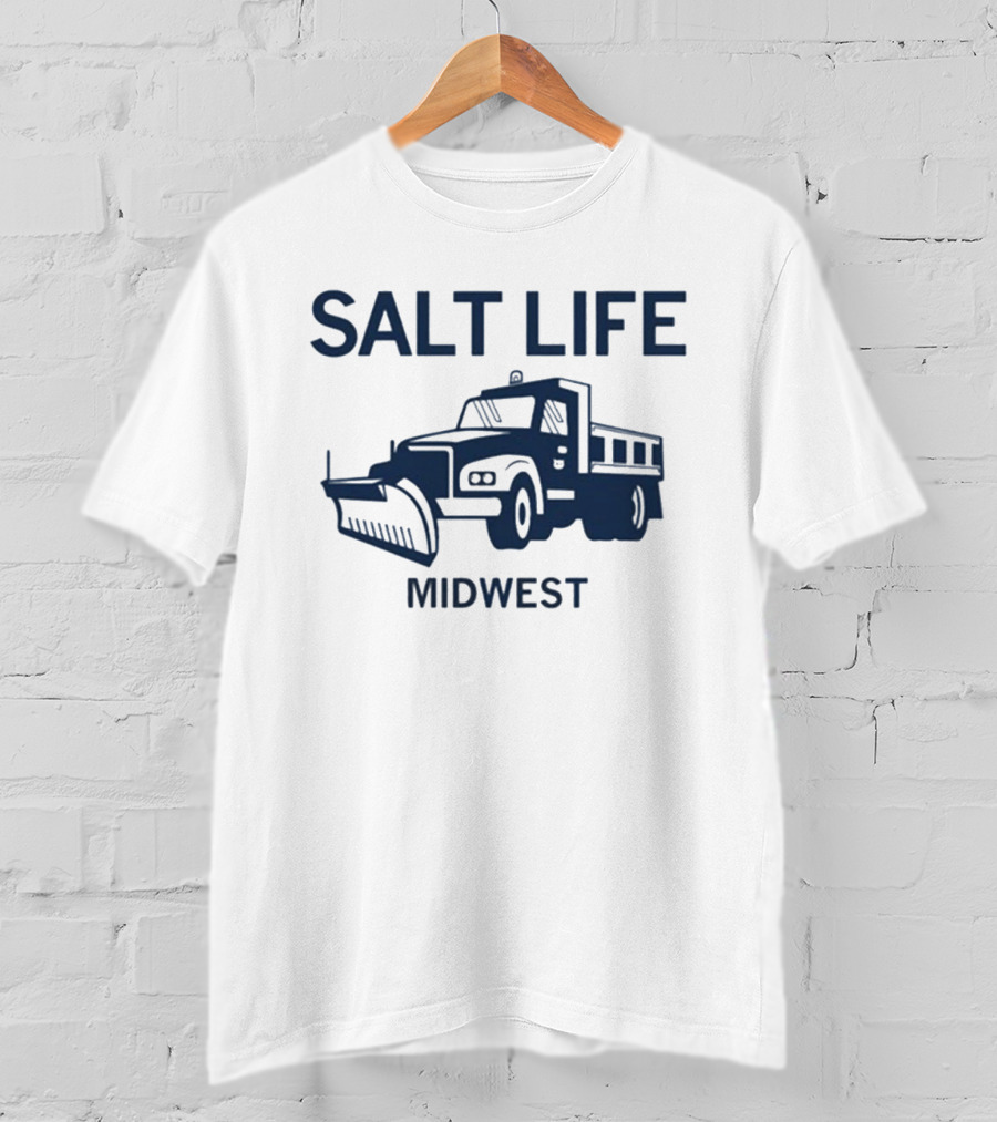 Salt Life Midwest Snow Plow Truck T-Shirt