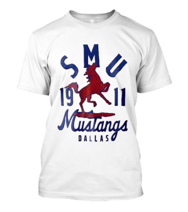 SMU Mustangs Dallas 1911 Red Rearing Horse T-Shirt SMU Mustangs Dallas 1911 Red Rearing Horse T-Shirt