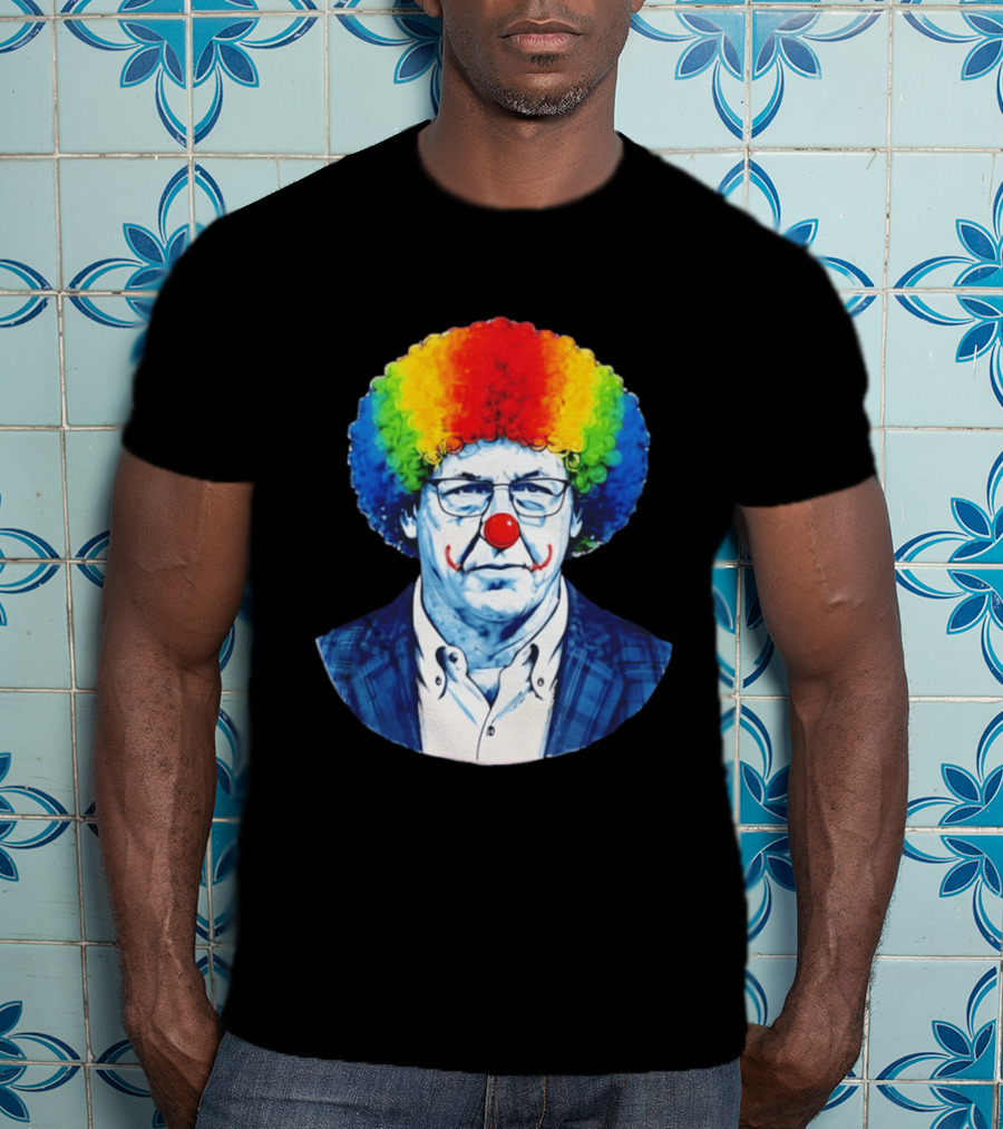 LSU Tigers Football Coach Brian Kelly Clown Red Nose Rainbow Wig T-Shirt