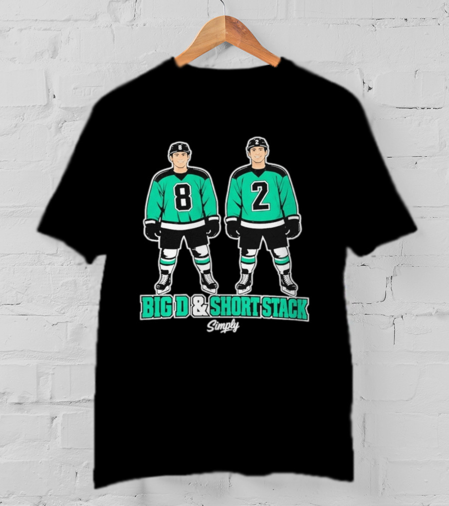 Bryan Woo Big D And Short Stack Hockey Players Number 8 And 2 Simply T-Shirt