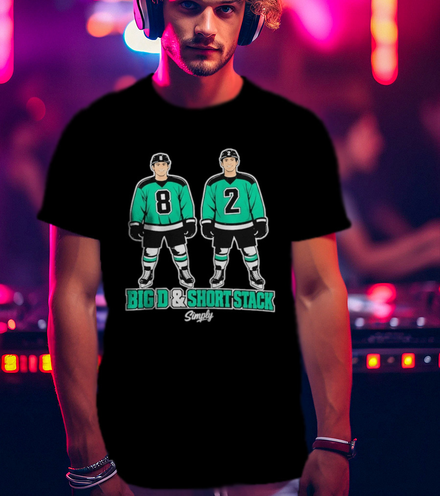 Bryan Woo Big D And Short Stack Hockey Players Number 8 And 2 Simply T-Shirt