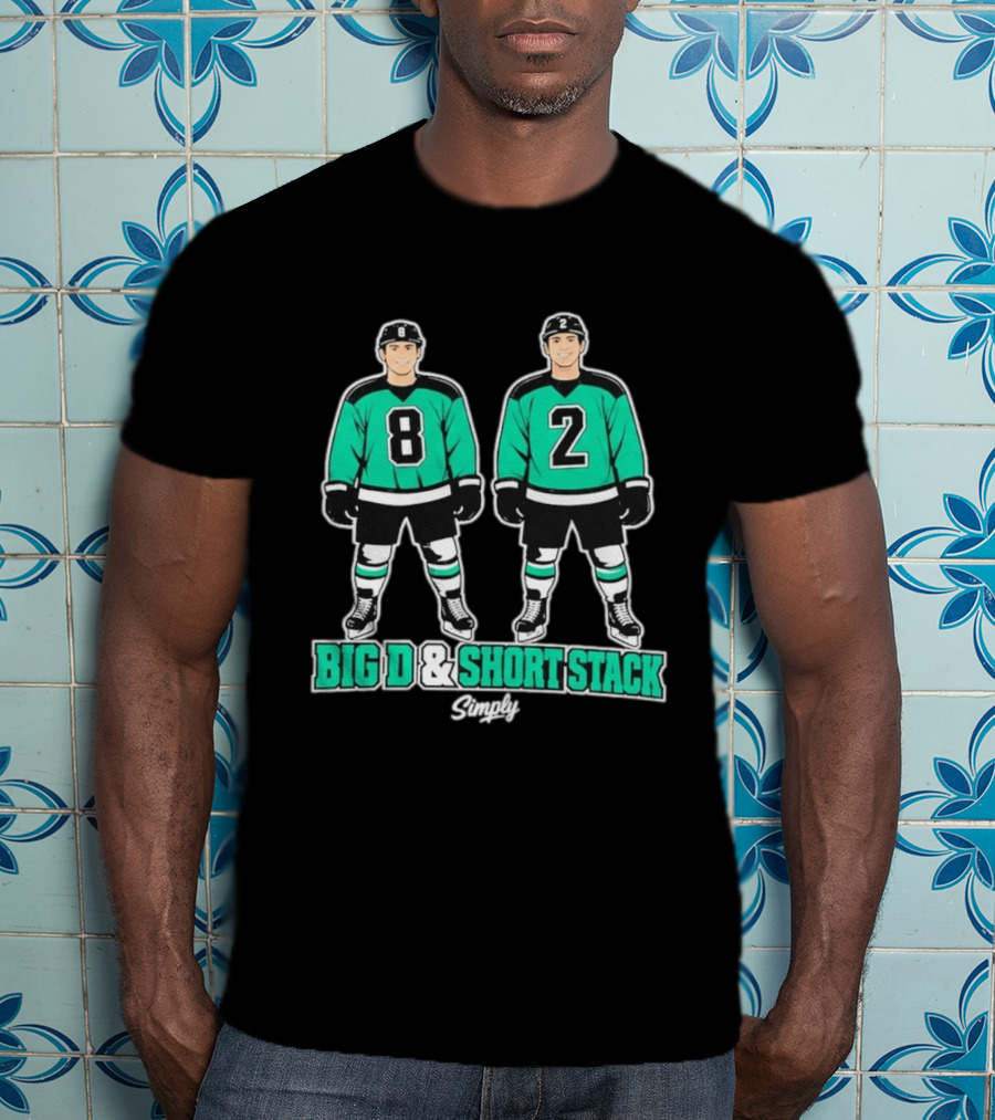 Bryan Woo Big D And Short Stack Hockey Players Number 8 And 2 Simply T-Shirt