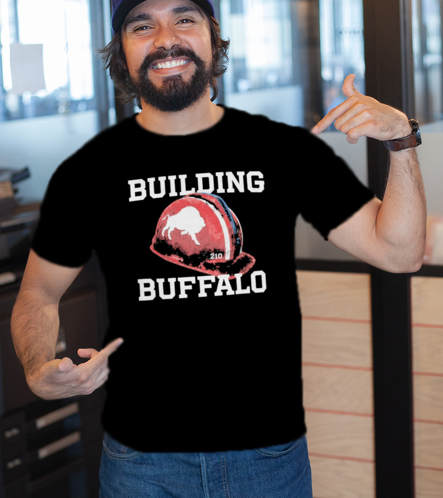 Building Buffalo Bills Hard Hat T-Shirt