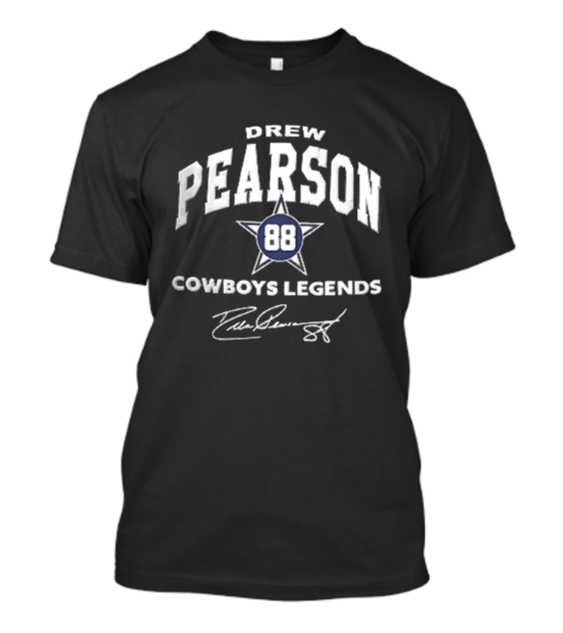 Drew Pearson 88 Cowboys Legends Star Signed T-Shirt