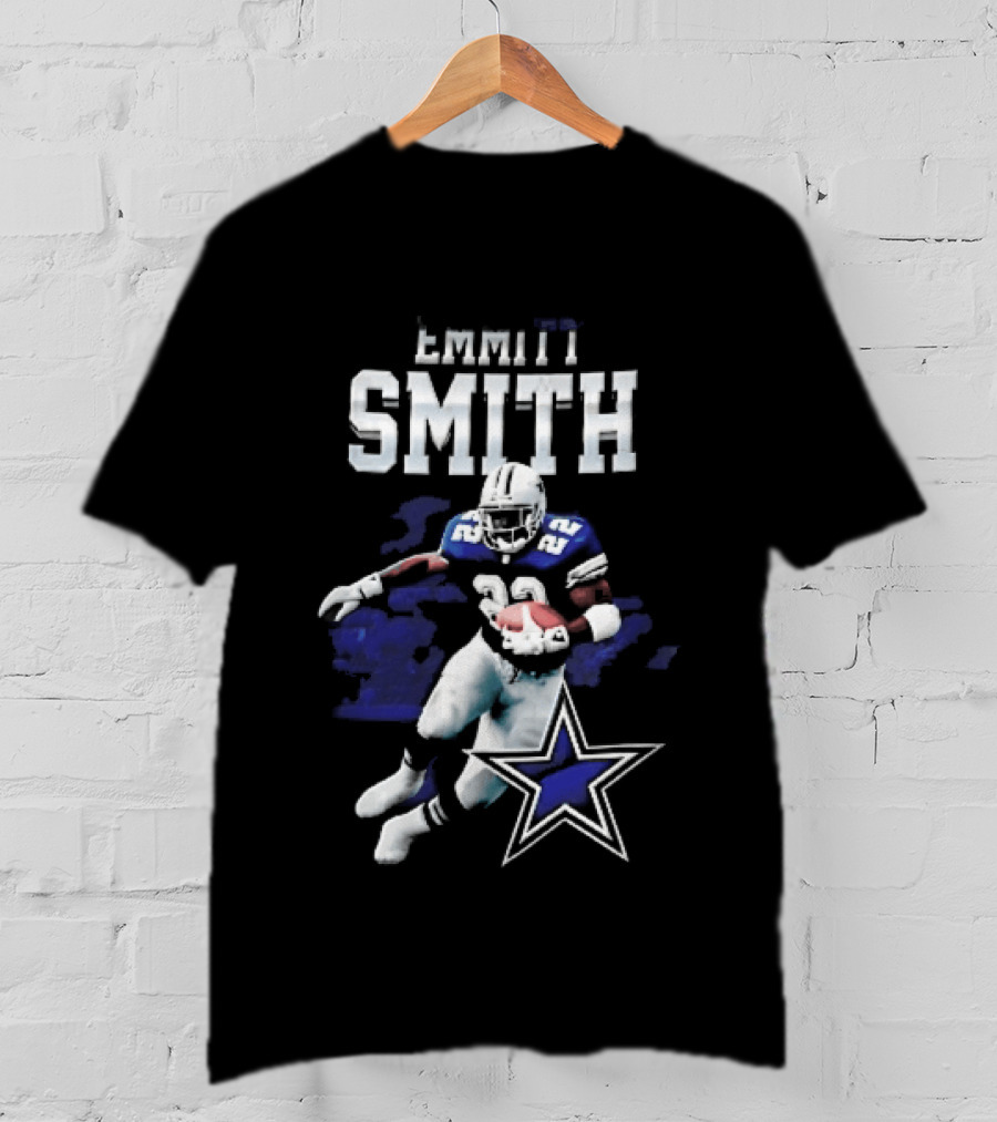 Dallas Cowboys Emmitt Smith 22 Running Player Football Star T-Shirt