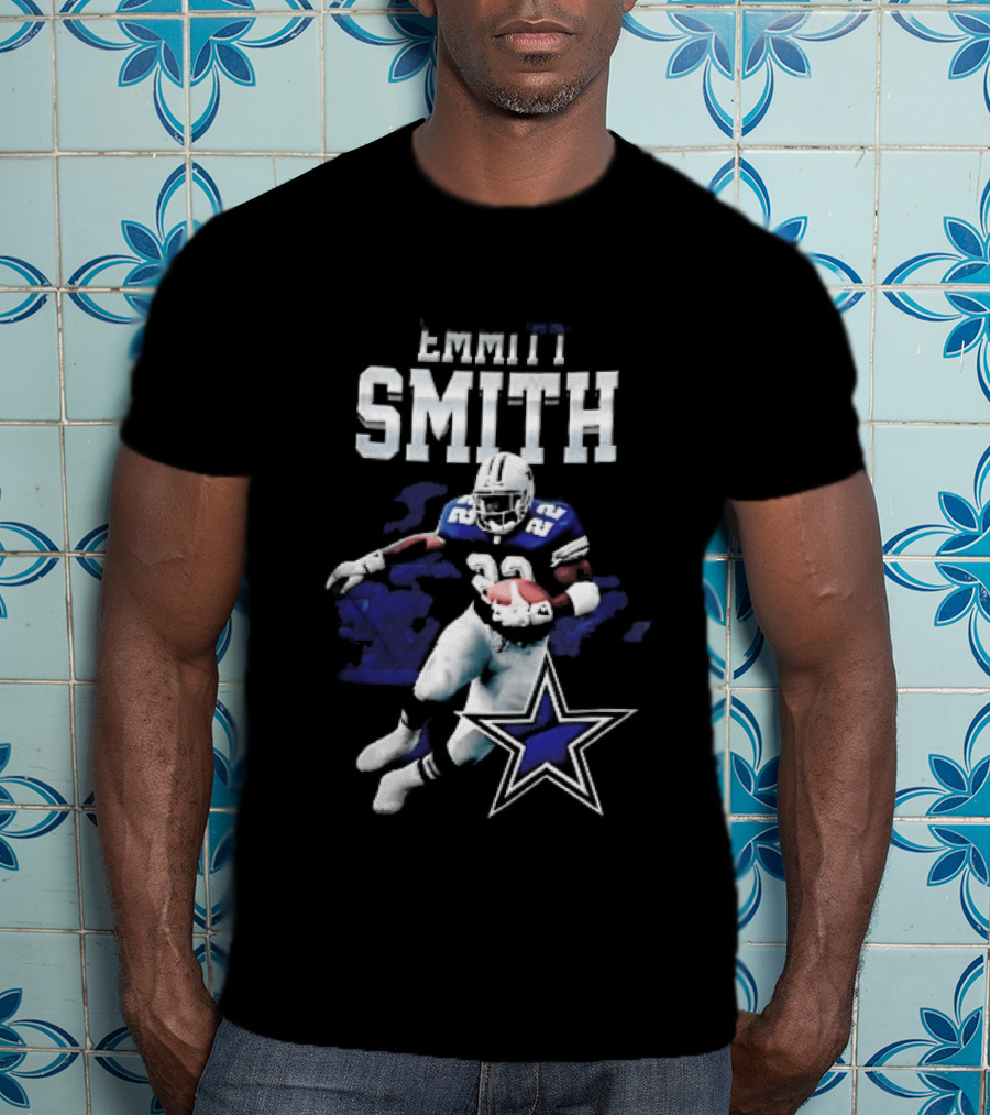 Dallas Cowboys Emmitt Smith 22 Running Player Football Star T-Shirt