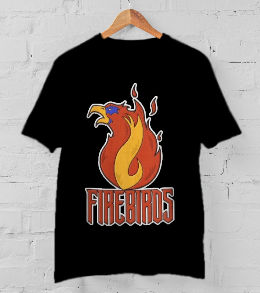 Firebirds Flaming Phoenix Head Flame Cartoon T-Shirt