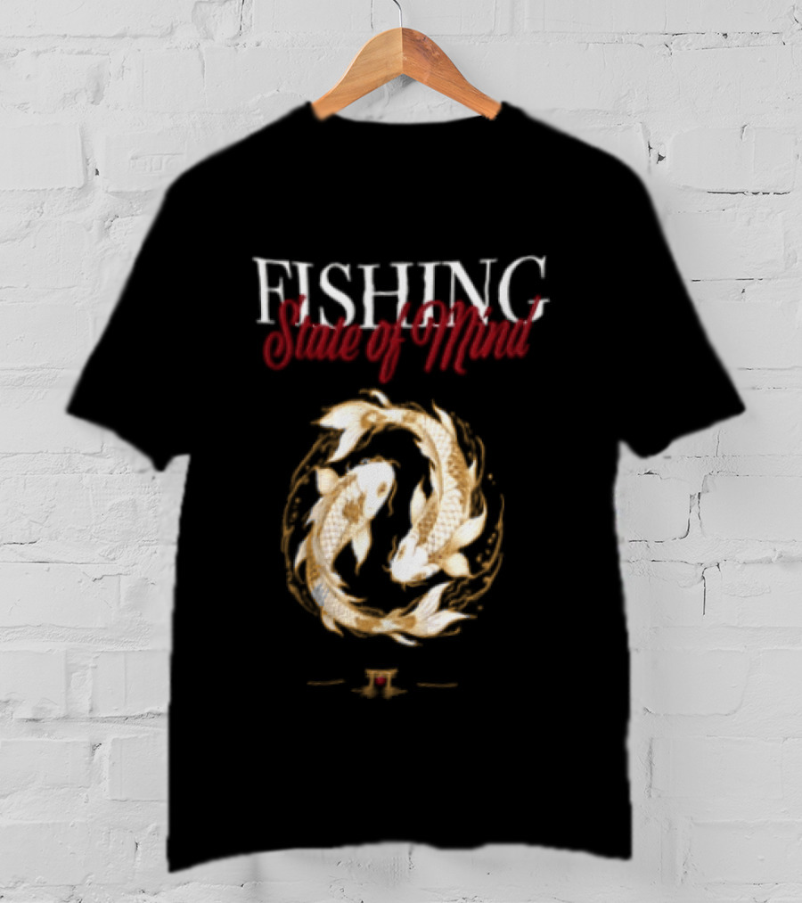 Fishing State Of Mind Koi Fish Yin Yang T-Shirt
