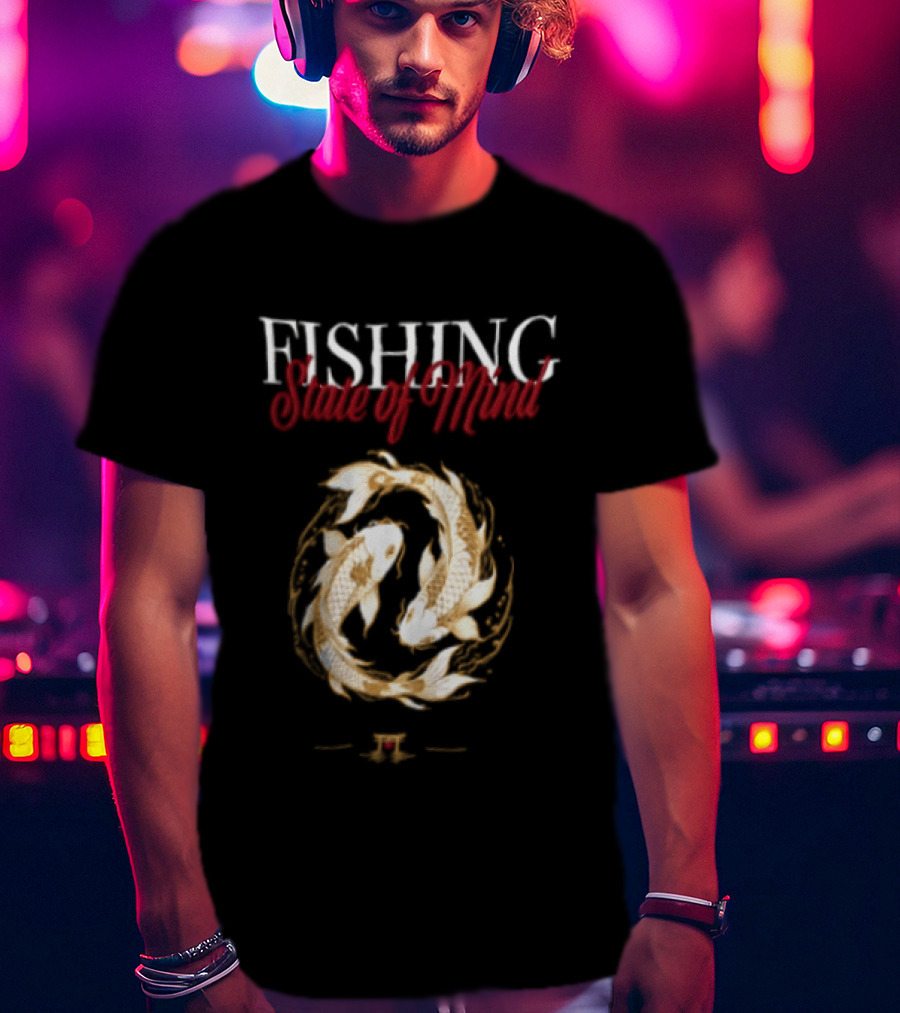 Fishing State Of Mind Koi Fish Yin Yang T-Shirt