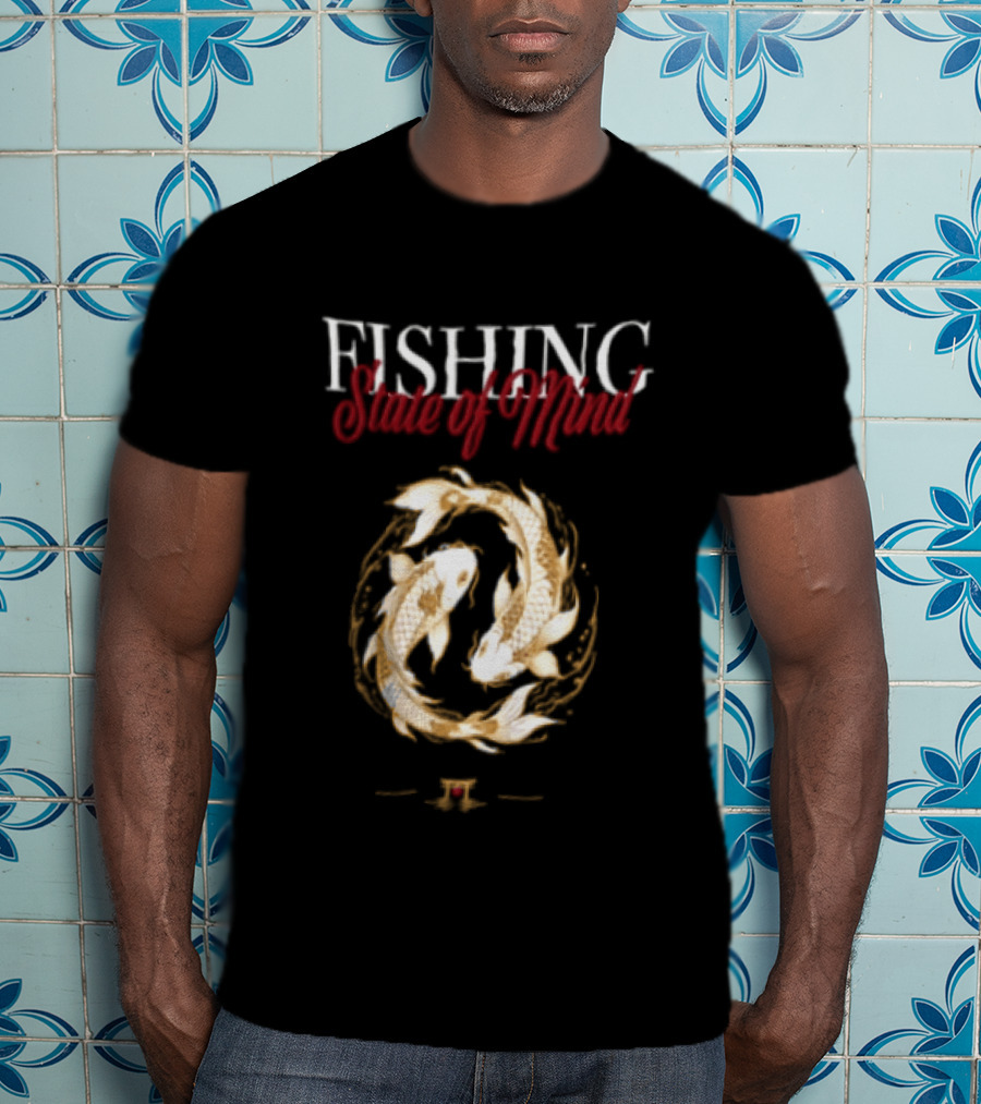 Fishing State Of Mind Koi Fish Yin Yang T-Shirt