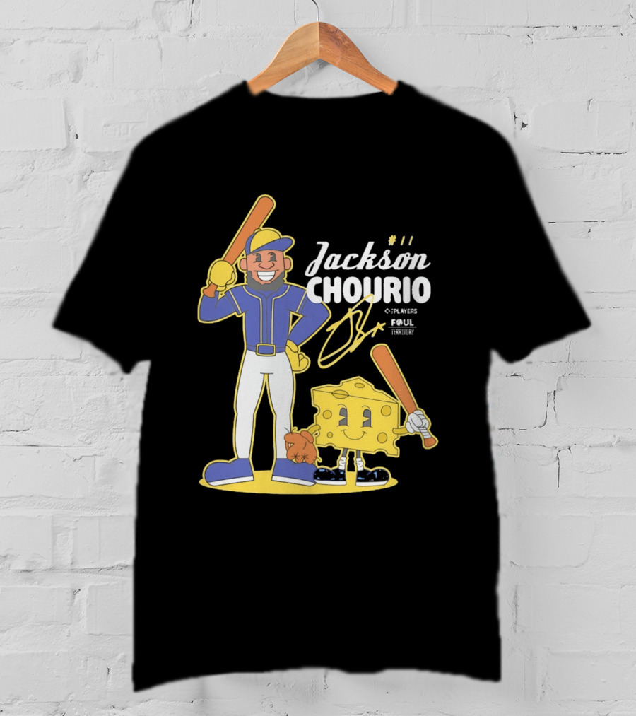 Jackson Chourio Milwaukee Brewers Player Cartoon Cheese T-Shirt