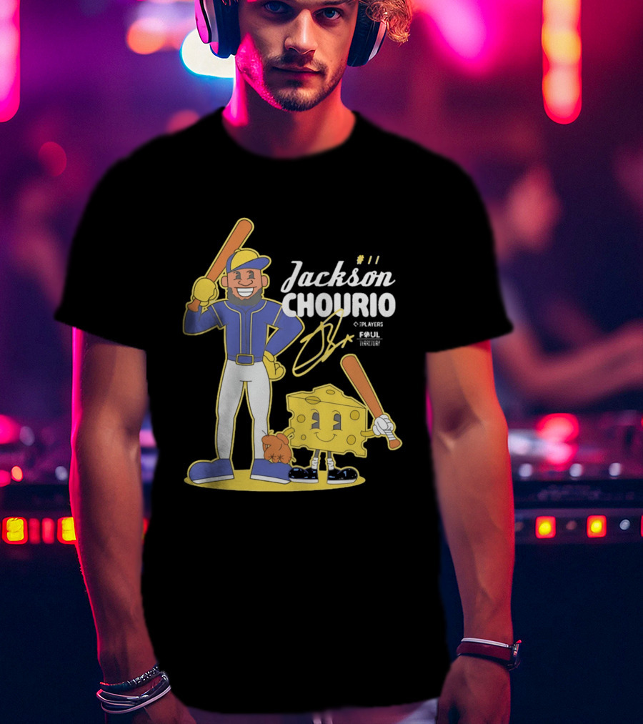Jackson Chourio Milwaukee Brewers Player Cartoon Cheese T-Shirt