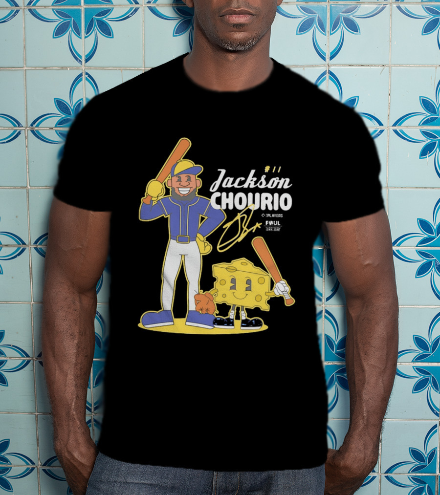 Jackson Chourio Milwaukee Brewers Player Cartoon Cheese T-Shirt