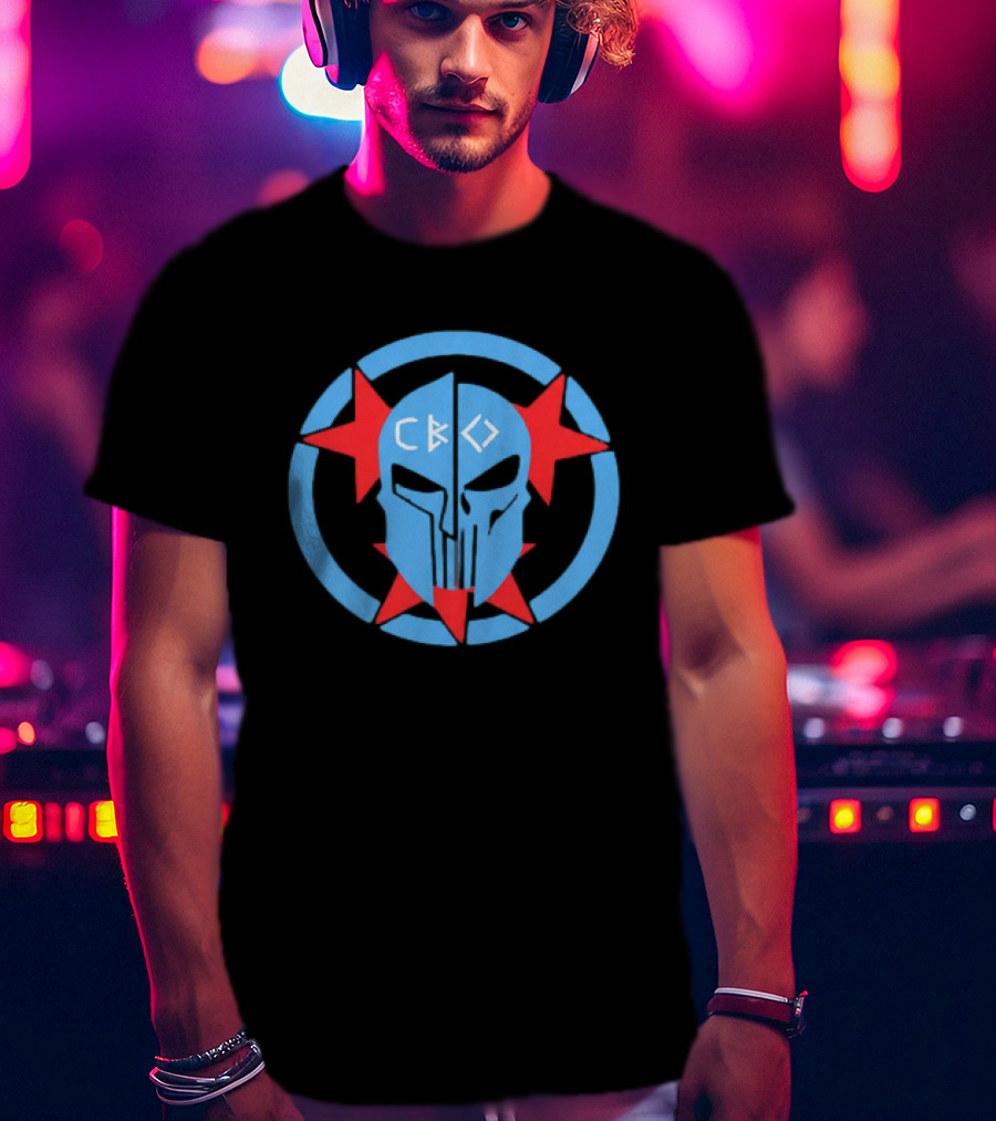Jeffery Simmons CBO Skull Blue Red Star T-Shirt