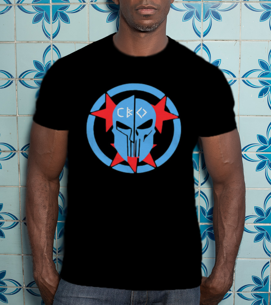 Jeffery Simmons CBO Skull Blue Red Star T-Shirt