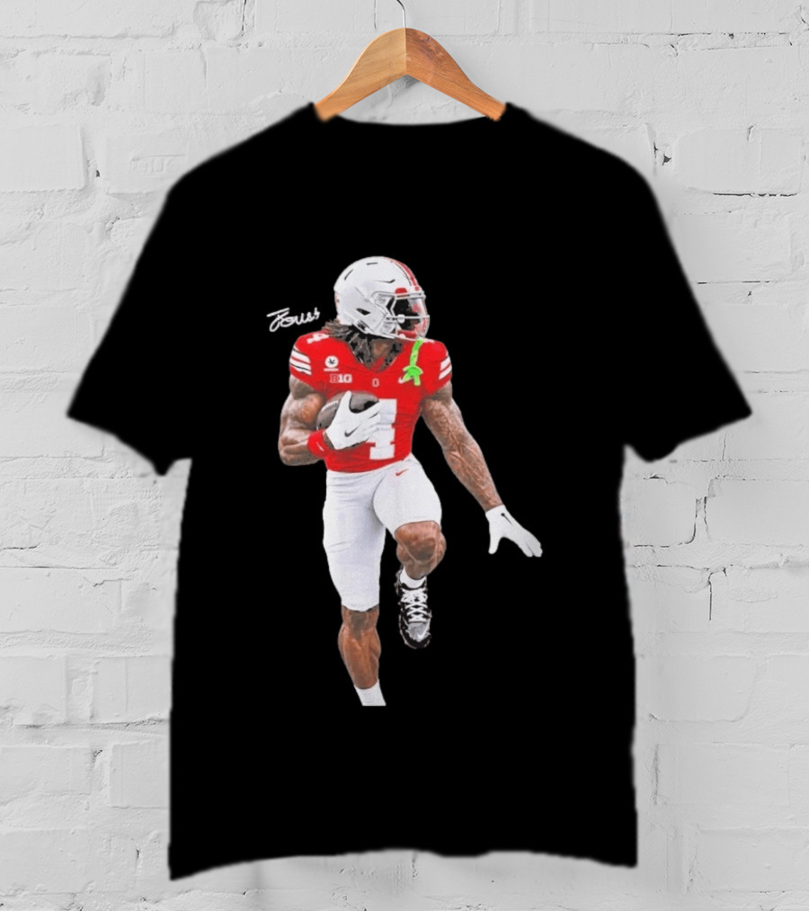 Jeremiah Smith Ohio State Heisman Candidate Football Player Jersey Four T-Shirt