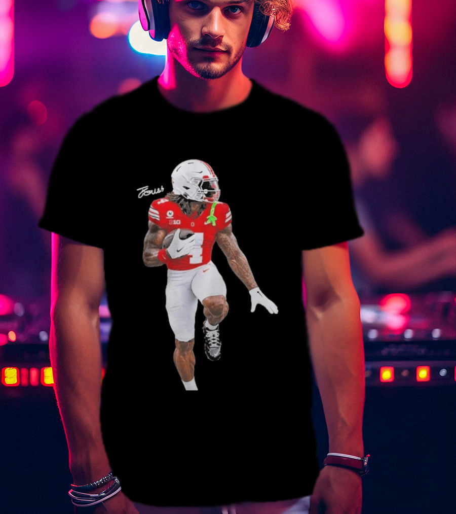 Jeremiah Smith Ohio State Heisman Candidate Football Player Jersey Four T-Shirt