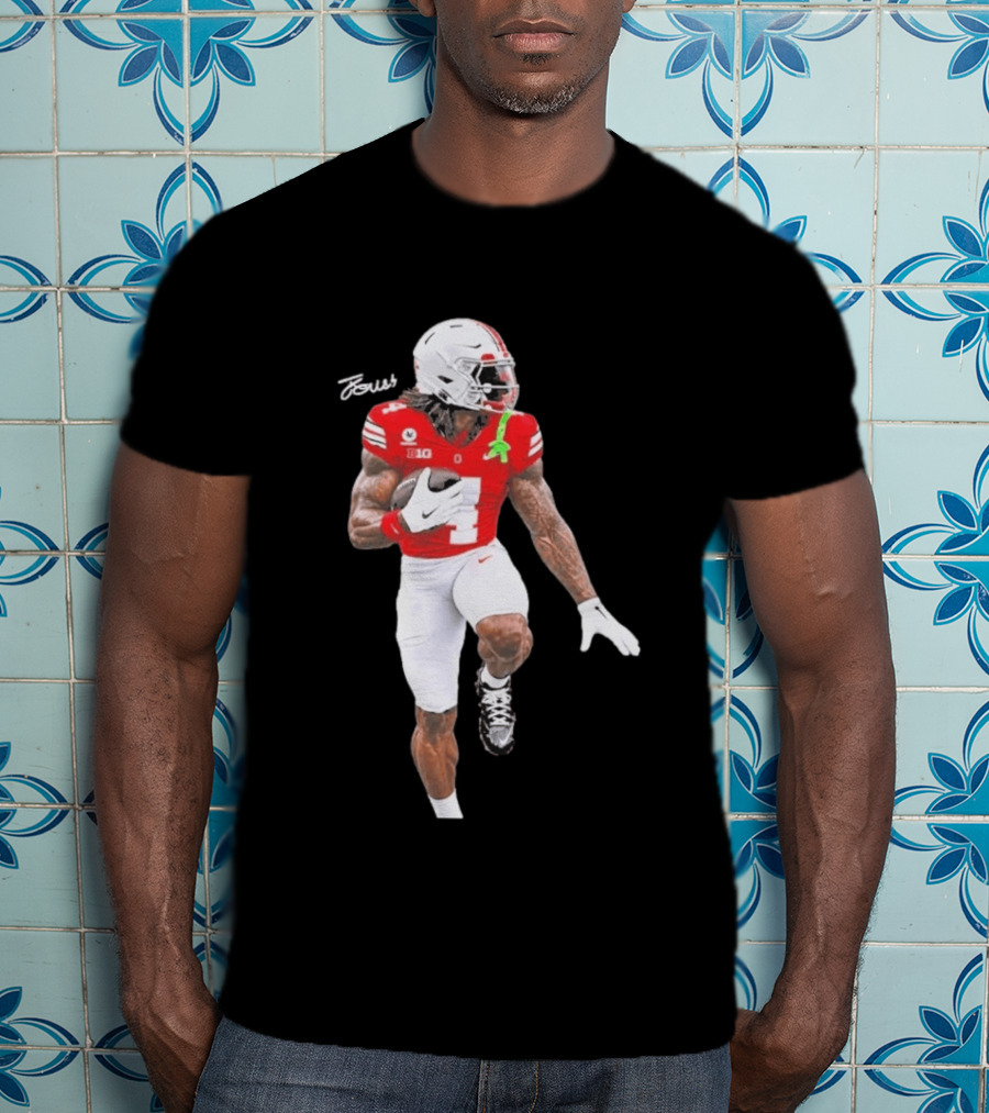 Jeremiah Smith Ohio State Heisman Candidate Football Player Jersey Four T-Shirt