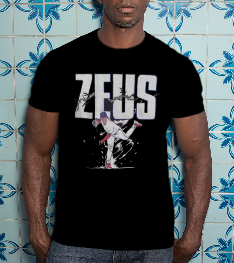 Jesus Luzardo Zeus Baseball Pitching Pose Sports T-Shirt