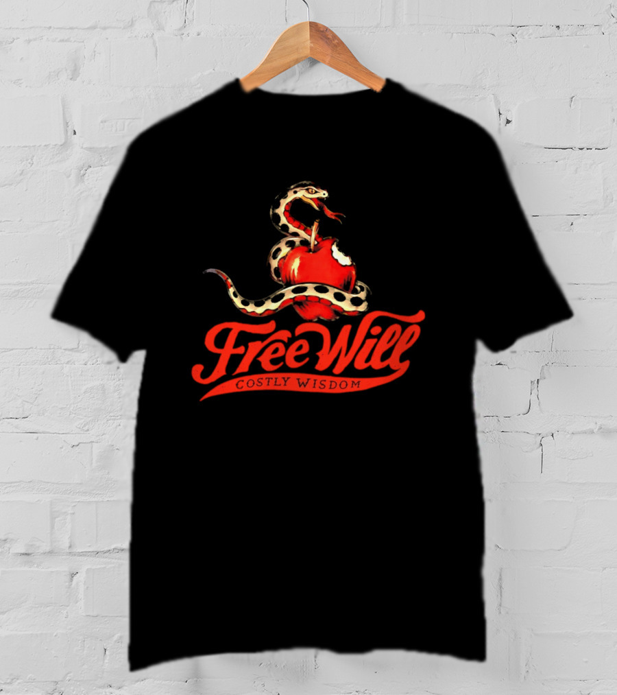 Free Will Costly Wisdom Snake Apple T-Shirt