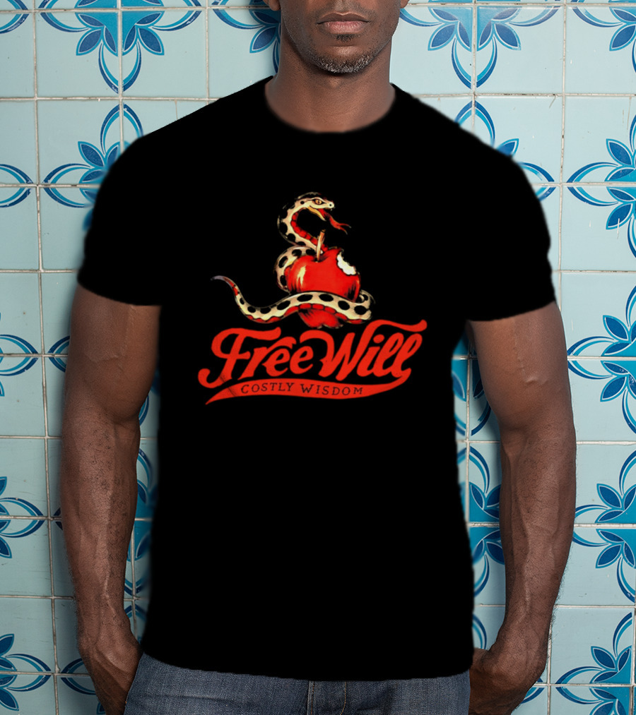 Free Will Costly Wisdom Snake Apple T-Shirt