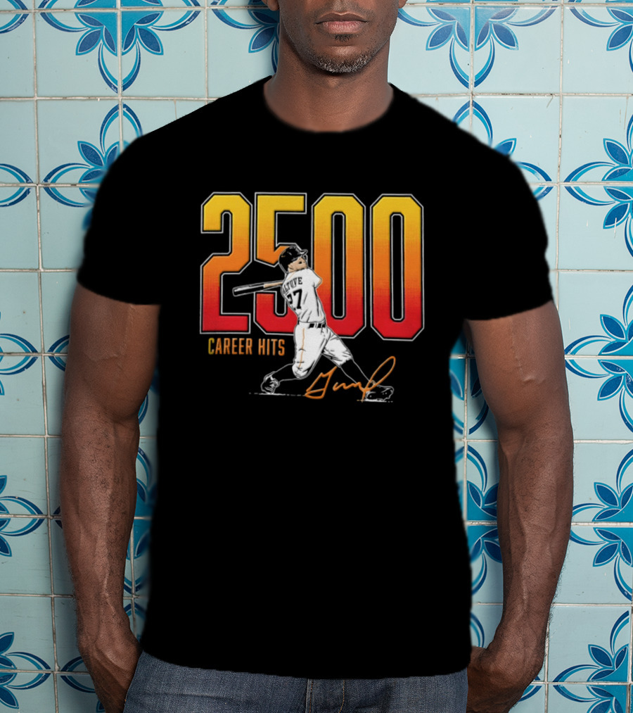 2500 Career Hits Houston Astros Baseball Jose Altuve Historic T-Shirt