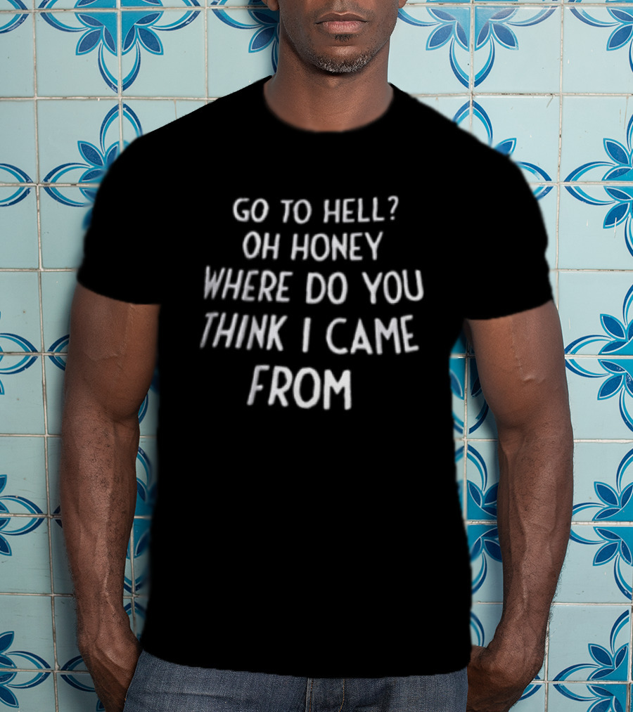 Go To Hell Oh Honey Where Do You Think I Came From Witty T-Shirt