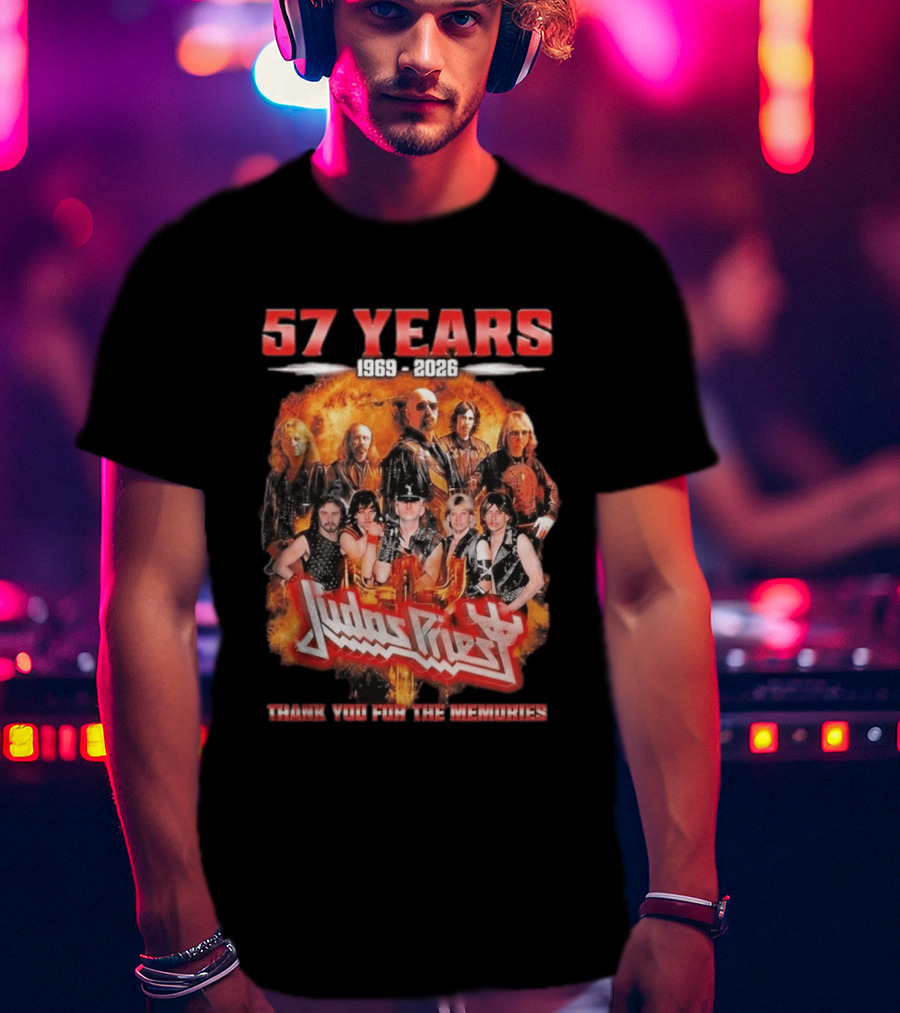 Judas Priest 57 Years 1969 2026 Thank You For The Memories T-Shirt