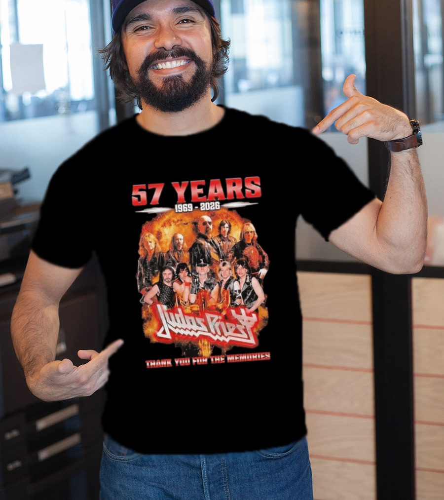 Judas Priest 57 Years 1969 2026 Thank You For The Memories T-Shirt