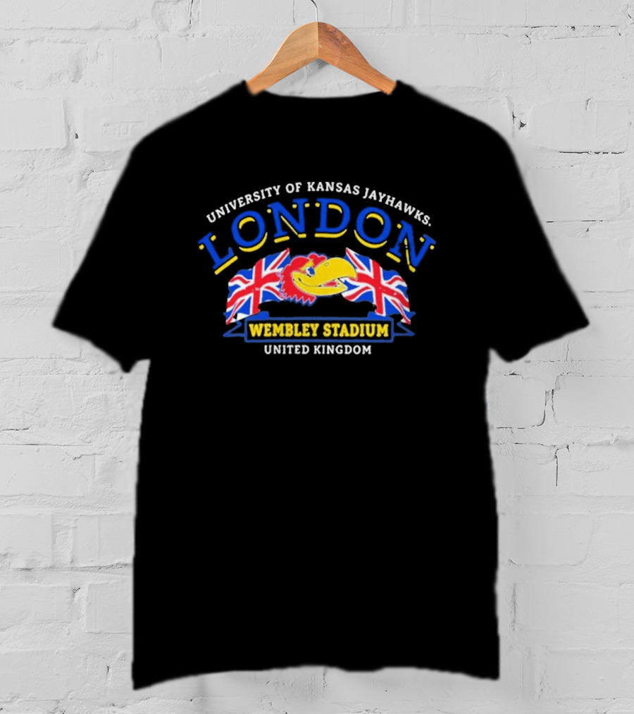 University Of Kansas Jayhawks London Wembley Stadium United Kingdom T-Shirt
