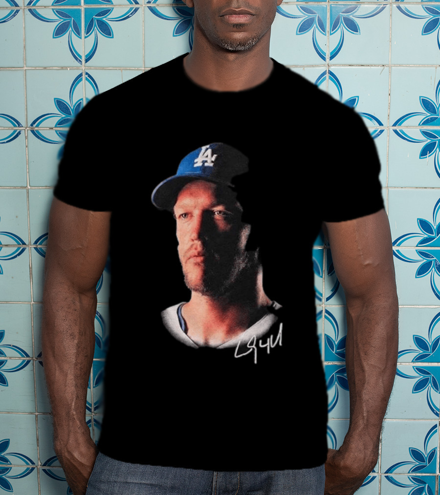Kike Hernandez Wears Clayton Kershaw Face LA Dodgers Signature T-Shirt