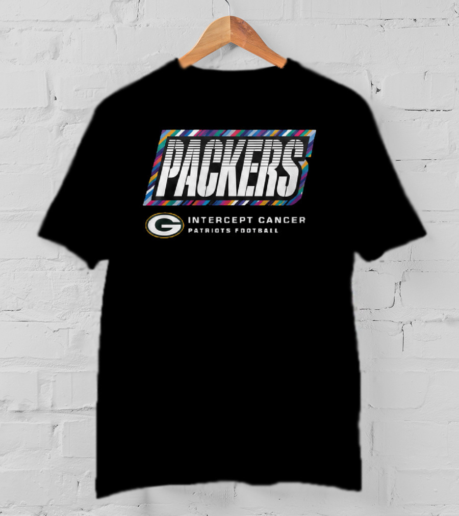 Packers Intercept Cancer Patriots Football Crucial Catch 2026 T-Shirt