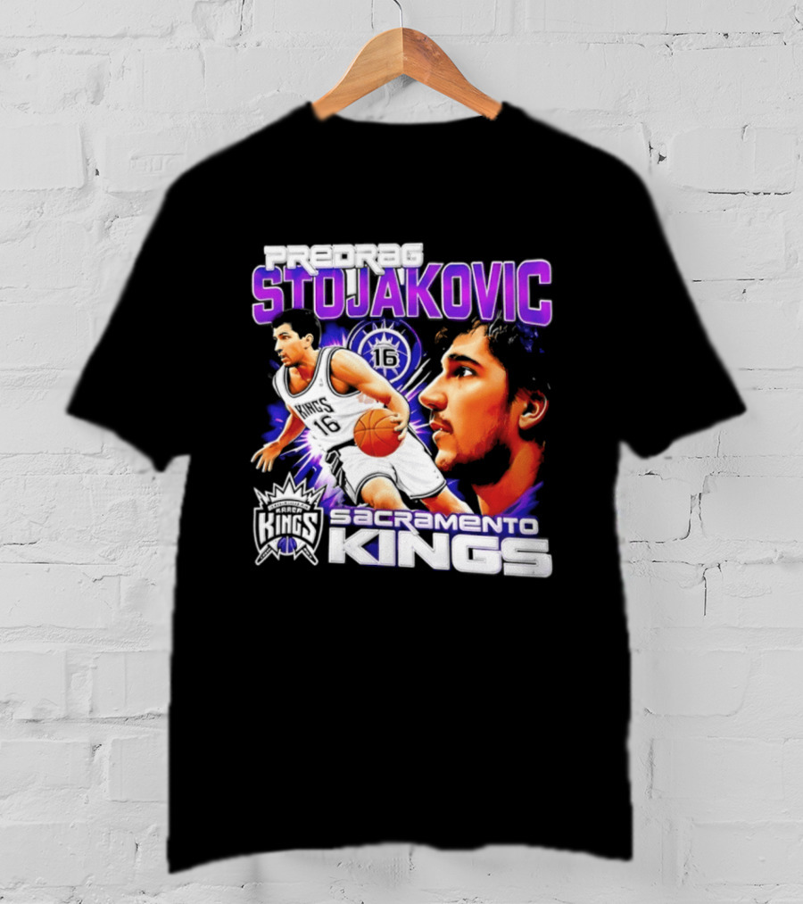 Stojakovic Sacramento Kings Basketball Legend Player NBA T-Shirt