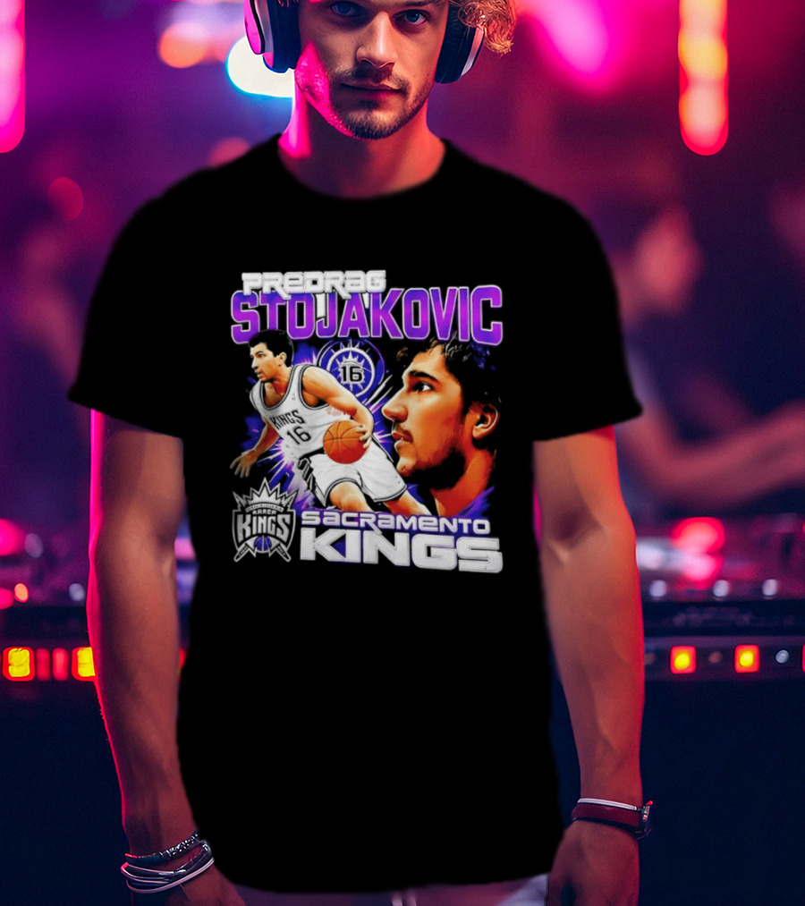 Stojakovic Sacramento Kings Basketball Legend Player NBA T-Shirt