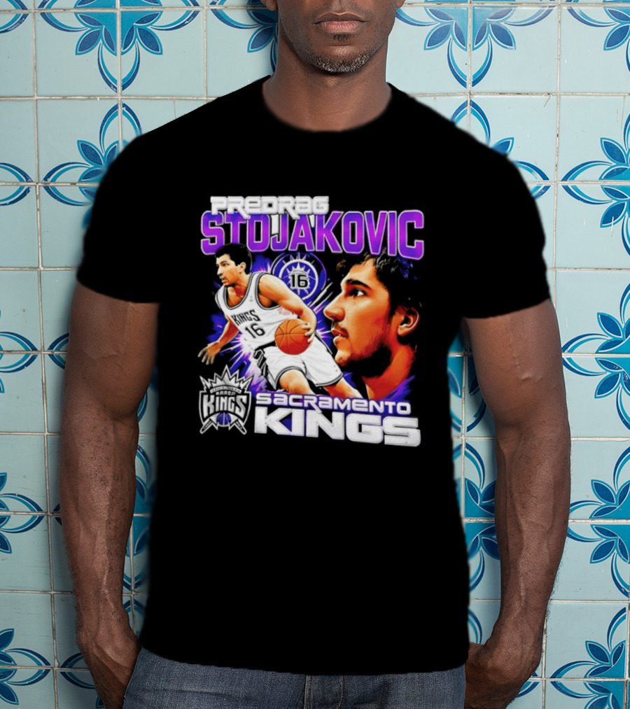 Stojakovic Sacramento Kings Basketball Legend Player NBA T-Shirt