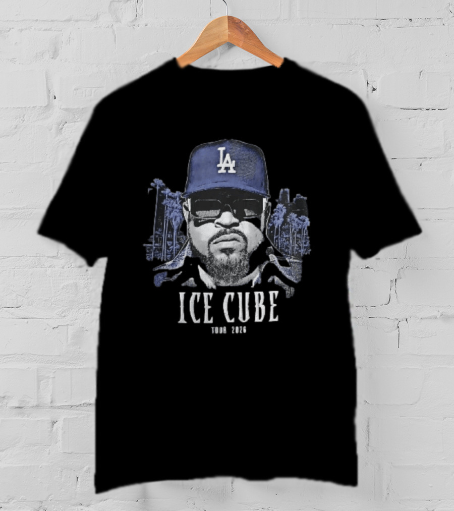 Ice Cube Los Angeles Dodgers MLB Tour 2026 Palm Trees Sunglasses Cap T-Shirt