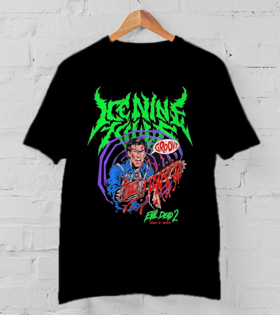 Ice Nine Kills Groovy Evil Dead 2 Blood Guts 2026 T-Shirt