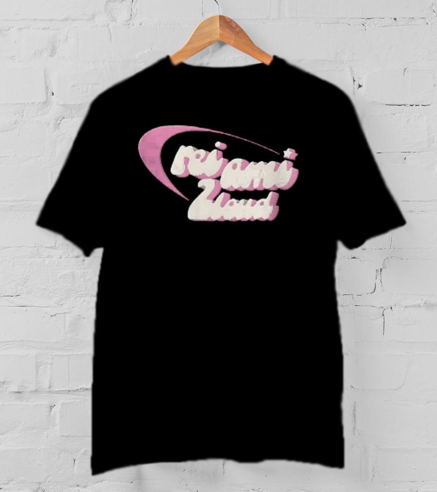 Rei Ami To Loud Pink Orbit Ring Star 3D Logo Playful T-Shirt