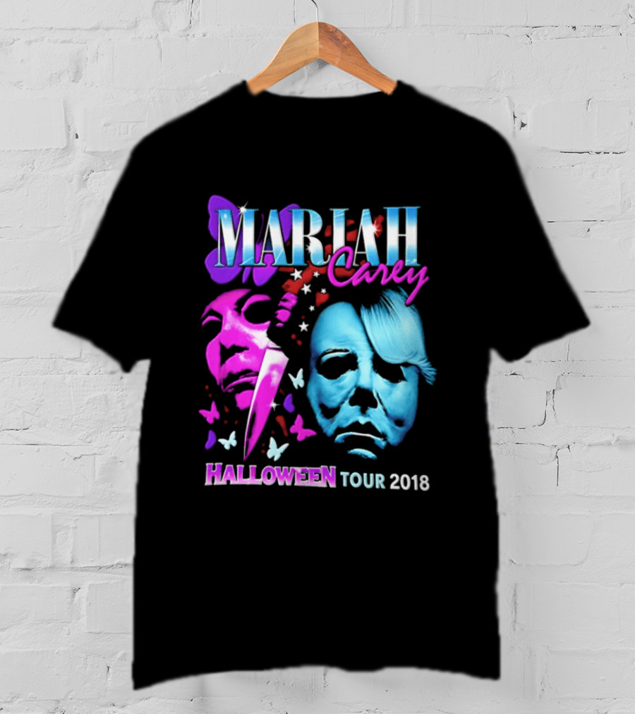 Mariah Carey Halloween Tour 2018 Pop Music Butterfly Mask Knife T-Shirt